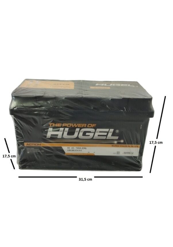 Hugel Action Akü 12V 80Ah 1008647