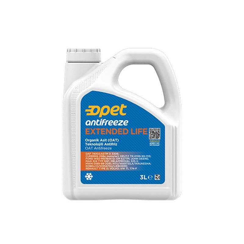 Opet Extended Life Kırmızı Antifiriz 3 Litre