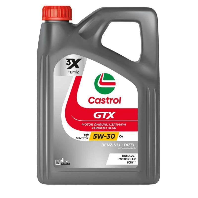 Castrol GTX C4 5W30 Motor Yağı 4 Litre
