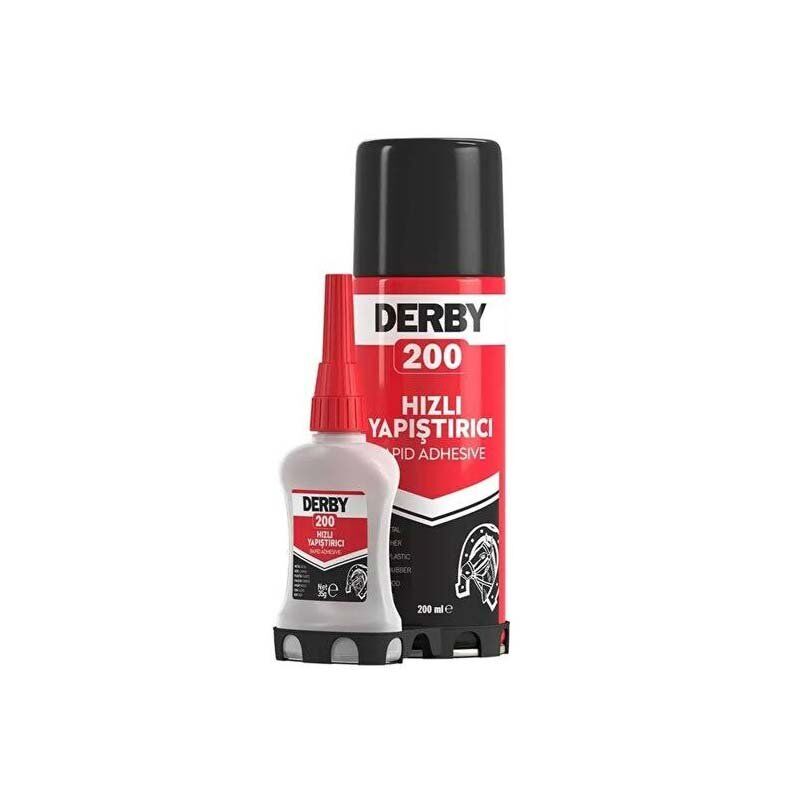 Derby 200 ML Ultra Güçlü Hızlı Yapıştırıcı Seti