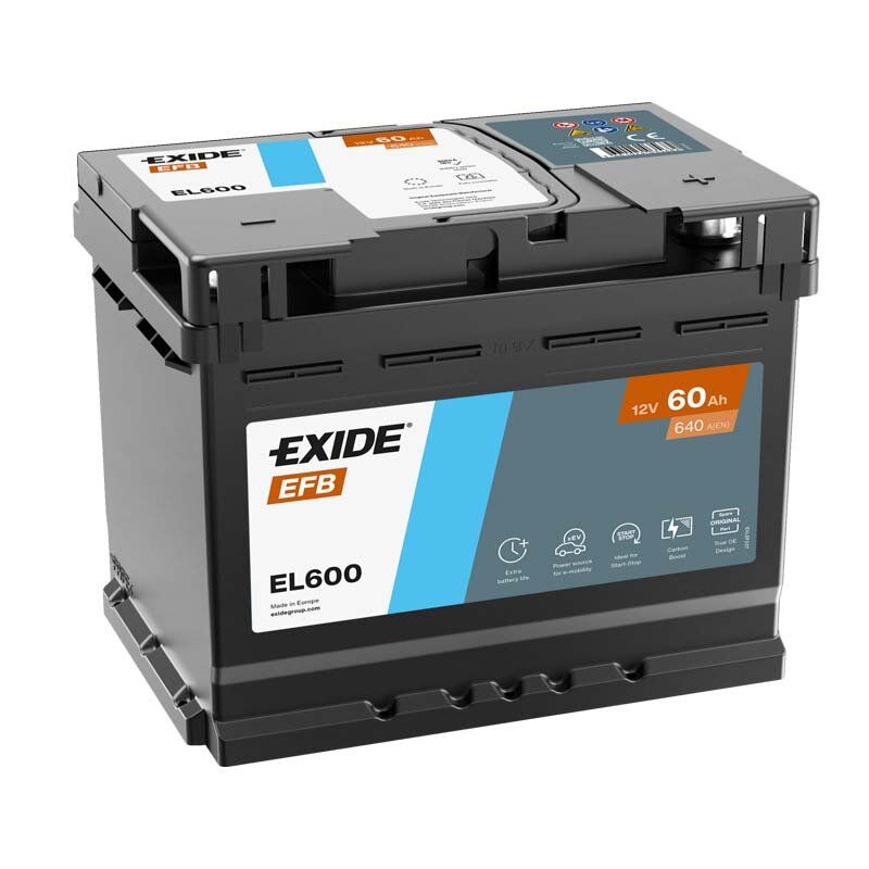 EXİDE EFB Star-Stop Düz Akü 12V 640A 60Ah EL600