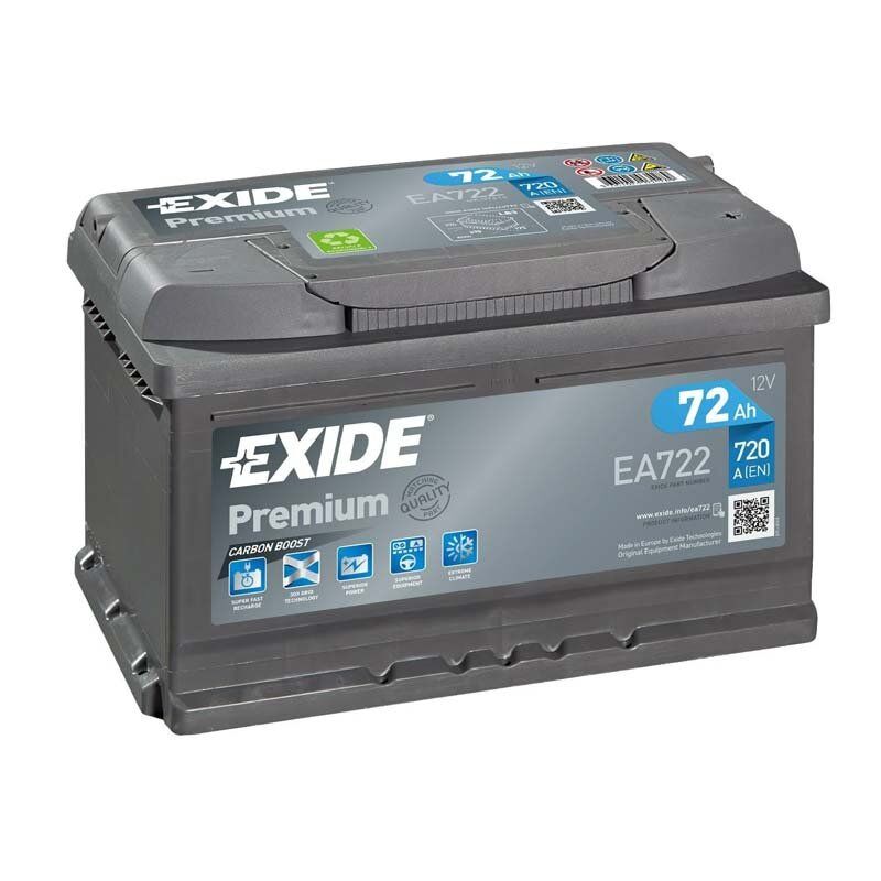 Exide Premium EFB SS Düz Tırnaklı 72 AH Akü EXD-EL7010