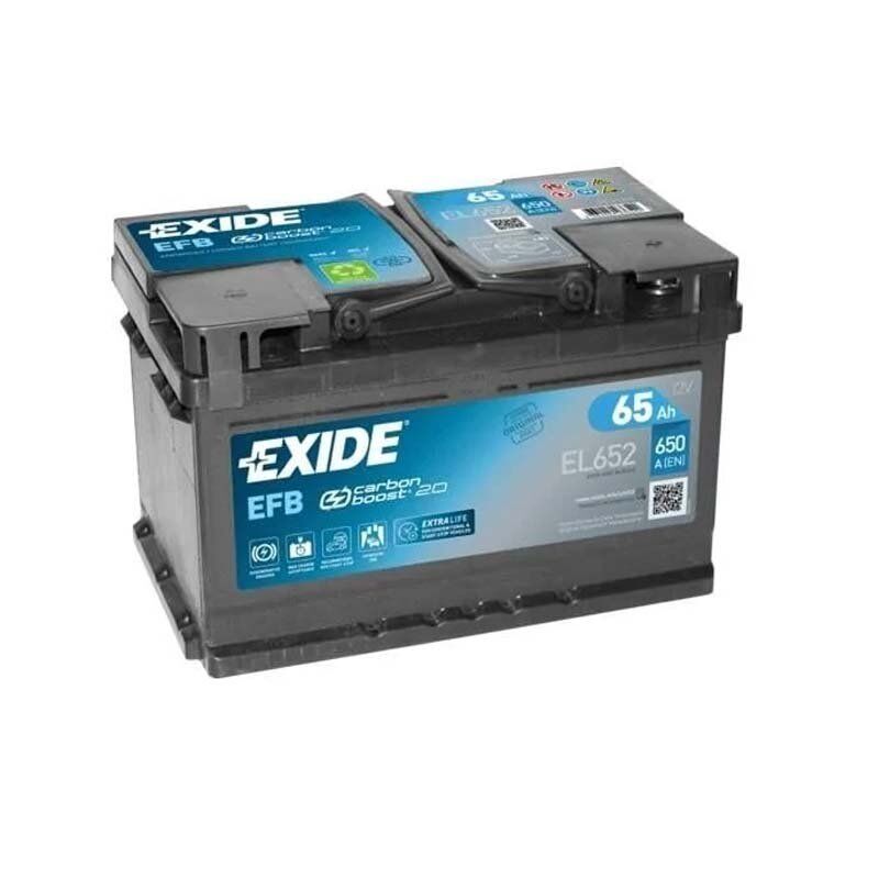 Exide EFB 65 AH Düz Tırnaklı Akü EXD-EL652