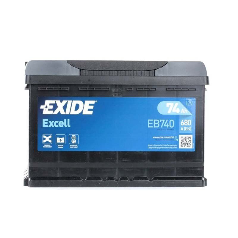 EXİDE Excell Akü 12V 680A 74Ah Düz Tırnaklı EB740