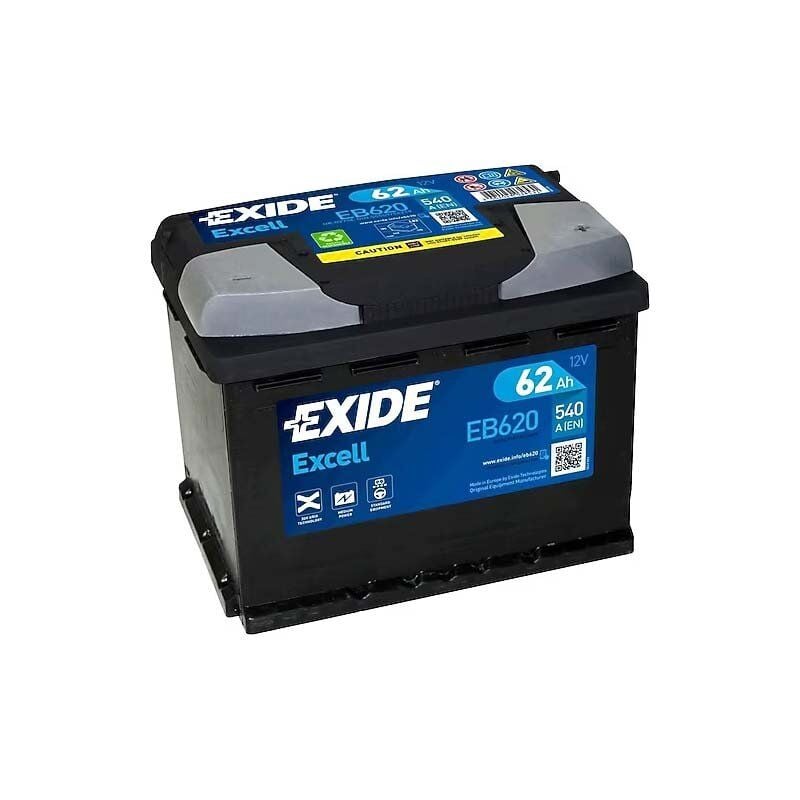 EXİDE Excell Akü 12V 540CCA 62Ah Düz Tırnaklı EB20