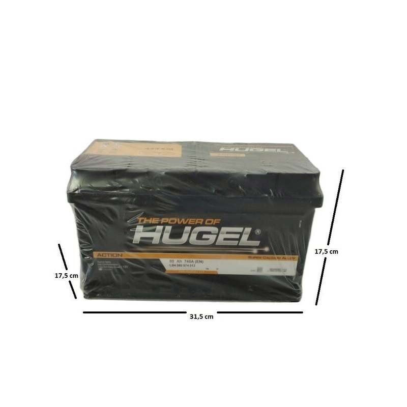 Hugel Action Akü 12V 80Ah 1008647
